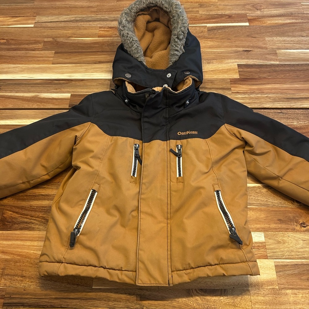 OshKosh B'gosh Black and Brown Kids Jacket
